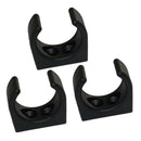 3pcs Black Nylon Clips Boat Paddle Stowing Tube Holder Storage Bracket 1-1/4in