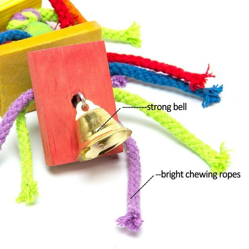 Bird Knots Block Chewing Toys-Parrot Toys Bird Toys (For Large Birds Macaw