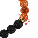 Unisex Lava Stone Elastic Beaded Bracelet Healing Energy Stretch Oil Diffus