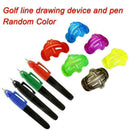 Golf Ball Stencil Template Drawing Putting Marker Line Pen With Random Plas N9P2
