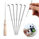 DIY Wooden Handle Felting Needles Stitch Weaving Crochet Pin Sewing Tools