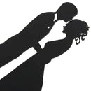 Wedding Anniversary silhouette Family Cake Topper couple with Girl and Boy  F9R4