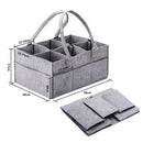Felt Baby Diaper Storage Bag Multi-slots Clothes Basket Organizer (Grey)