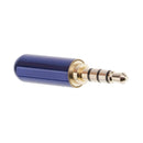 2x 3.5mm 4 Pole Male + Female Repair Headphone Jack Plug Metal Soldering