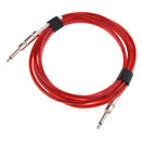 118inch Plug Lead Guitar Bass Instrument To Amp Audio Cable Straight Red Musical