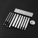 12pcs DIY Leather Craft Snap Rivet Fastener Buttons Installation Tool Kit