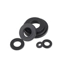 600Pcs Black Nylon Rubber Flat Washer Assortment Kit for M2 M2.5 M3 M4 M5 M