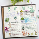 50pcs Paper Stickers Cactus Plants Succulent Diaries Planners Scrapbooking DIY