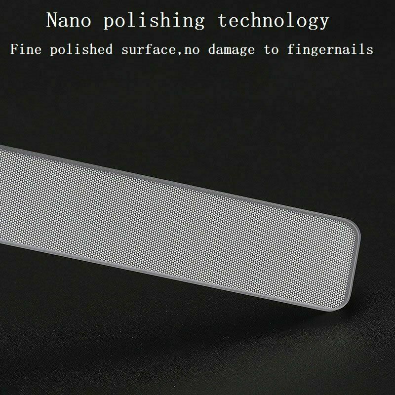 Professional Nano Polished Glass Nail File Transparent Sanding Shiner Grind S8E0