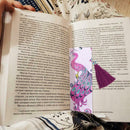 DIY Peafowl Special Shaped Diamond Painting Leather Tassel Bookmark Gift