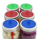 6 Waterless Airlock Fermenting Lids for Wide Mouth Mason Jar, Food-Grade Si V6Z4