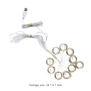 LED USB Window Curtain Lamp Fairy String Light Christmas Home Bedroom Decor