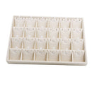 Rings Earrings Jewelry Display Organizer Tray Holder 24 Grids Necklace Tray