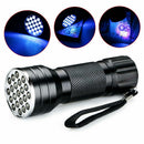 Mini Aluminum UV ULTRA VIOLET 21 LED FLASHLIGHT BLACKLIGHT Torch Light Lamp NEW