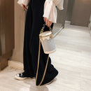 Women'S Bucket Summer Handbag New Korean Fashion Chain Small Round Bag Stit M6U5