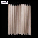 20pcs Wooden Cuticle Pushers Manicure Pedicure Orange Sticks Nail Art Pointed
