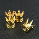 4x Car Golden Crown Tyre Tire Wheel Valve Stems Air Dust Cover Caps For  LLB