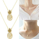 Women Sweet Vogue Manual Plating Pineapple Pendant Chain Finished Necklace CAF