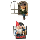 Wall Sculpture Garden Gnome Statue Outdoor Elf Out The Door / Window Tree Hugger