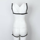 Body Chest PU Leather Adjustable Hollow Out Straps Belt Club Costumes