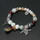Bohemia Retro Romantic Charms Bracelet Lady Crystal Feather Chic Jewelry A