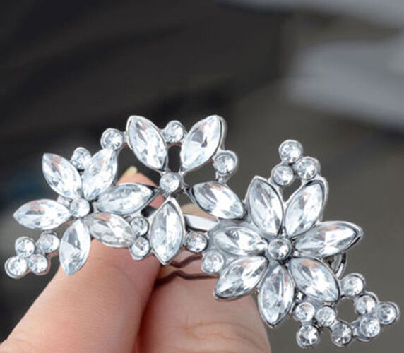 Wholesale Women Flower Rhinestone Hair Clip Headwear Hairpin Hair Accessories
