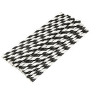 25Pcs Striped Paper Drinking Straws for Party Wedding Supplies (Black & Whi N4P3