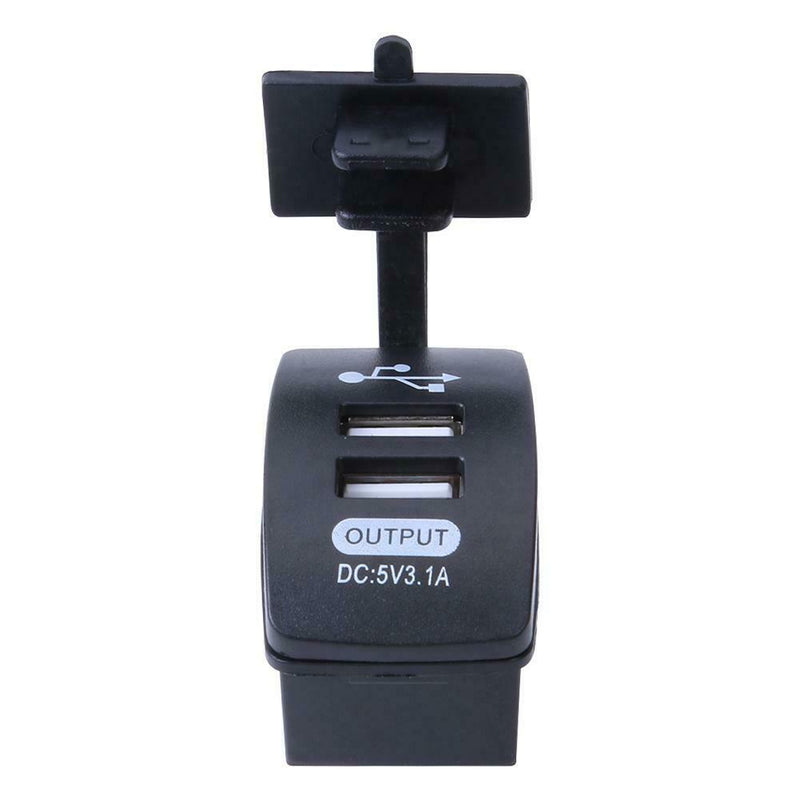 Dual USB Port Car Motorcycle Charger 3.1A Power Socket with Cover for Phone