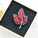 Red Maple leaf Brooch for Women Plant Brooch Cute Enamel Pin Fashion Jewelr
