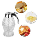 200ML Elegant Crystal Honey Dispenser and Warmer Set Kitchen honey E0M6