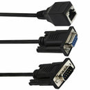 RJ45 to RS232 Cable, DB9 9-Pin Serial Port Female&Male to RJ45 Female Cat5/ J2P5