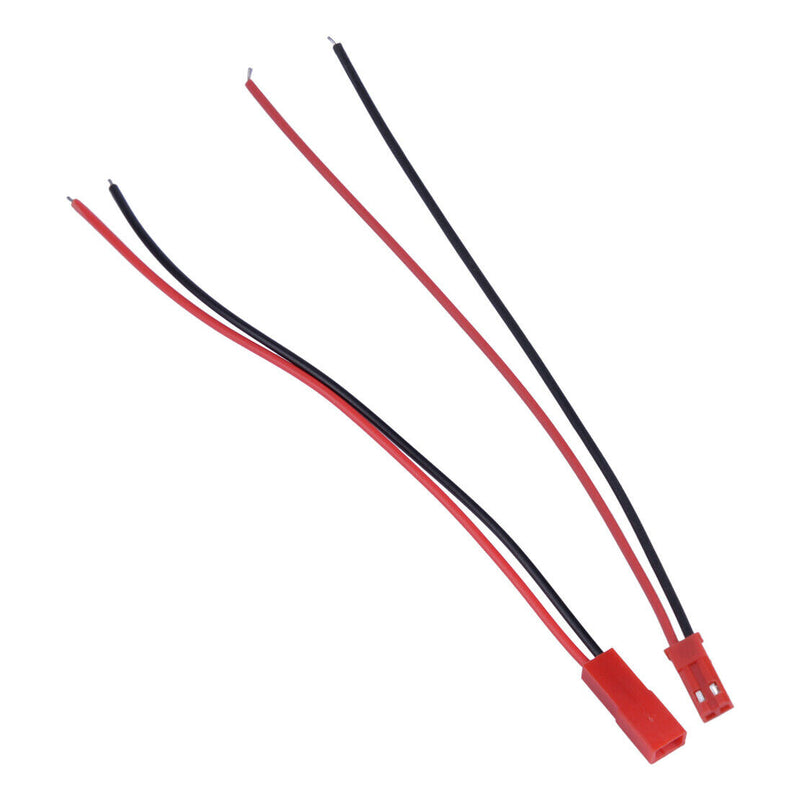 10Pair 30cm 2 Pin Male & Female JST Plug Socket Connector W/ Wire Cable Harness