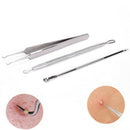 3Pcs Stainless Steel Facial Acne Spot Pimple Remover Extractor Tool CleanserS.AU