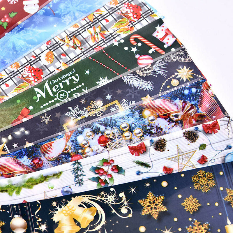 10 Pcs Nail Transfer Foil Colorful Halloween Christmas Nail Decals DIY Nail Art*