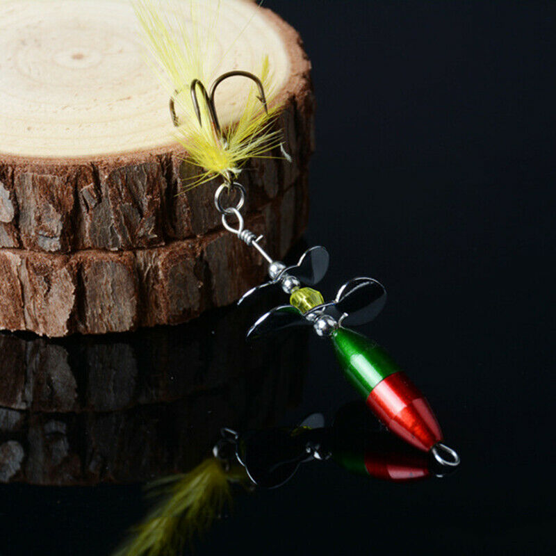 Long Casting Spinner Bait Fishing Lure Double Tail Propeller Trout Carp Cat