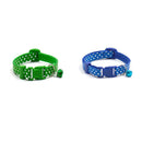 2x Adjustable Puppy Dog Kitten Cat Safety Collar Neck Buckle Strap with Bell