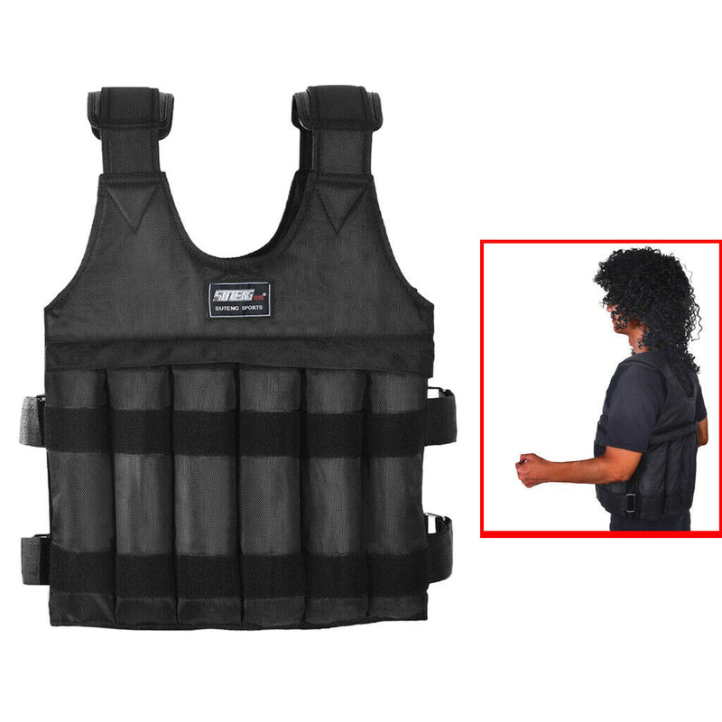 Weighted Vest 110lbs Adjustable Weights Jacket Breathable Shockproof