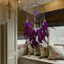 1pc Large Purple Rose Circle Dream Catcher Decorative Hanging Craft Children