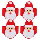 8Pcs Christmas Santa Napkin Rings Serviette Holder Dinner Table Party Decor