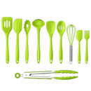 10 Pcs Kitchenware Silicone Heat Resistant Kitchen Cooking Utensils Non-Sti