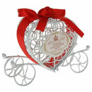 Metal Carriage Gift Box Gift Box Decoration - red + white