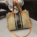 Canvas Women Shoulder Crossbody Bag Shopping Large Capacity Handbag (1)  A