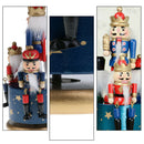 1* 20CM Wooden Nutcracker Music Box Handpainted 4 Soldier Christmas Decoration