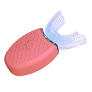Automatic Electric Toothbrush U-Type Teeth Whitening Silicone Brush Set Pink
