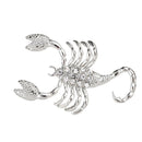 Clear Rhinestone Scorpion Animal Insect Costume Pin Brooch Jewelry Badge