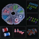 Portable Crochet Knitting Tool Supplies Kit Mixed Color Stitch Set for DIY Craft