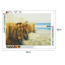 5D DIY Full Drill Diamond Painting Seaside Bike Cross Stitch Embroidery Kit