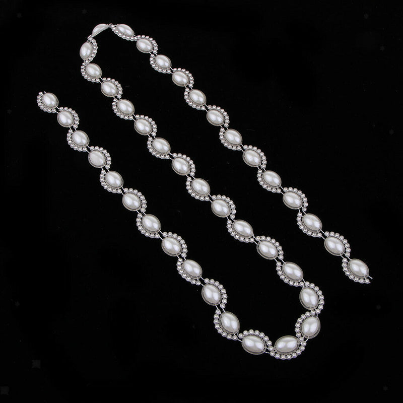 1 Yard Crystal Rhinestone Close Chain Trim for Bridal Wedding