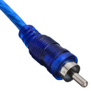 2pcs 12" RCA Audio Cable "Y" Adapter Splitter 2 Female to 1 Male Plug Cable Blue
