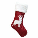 Large Christmas Stocking Elk Pattern Sock Gift Holder Christmas Tree Decora A2L4